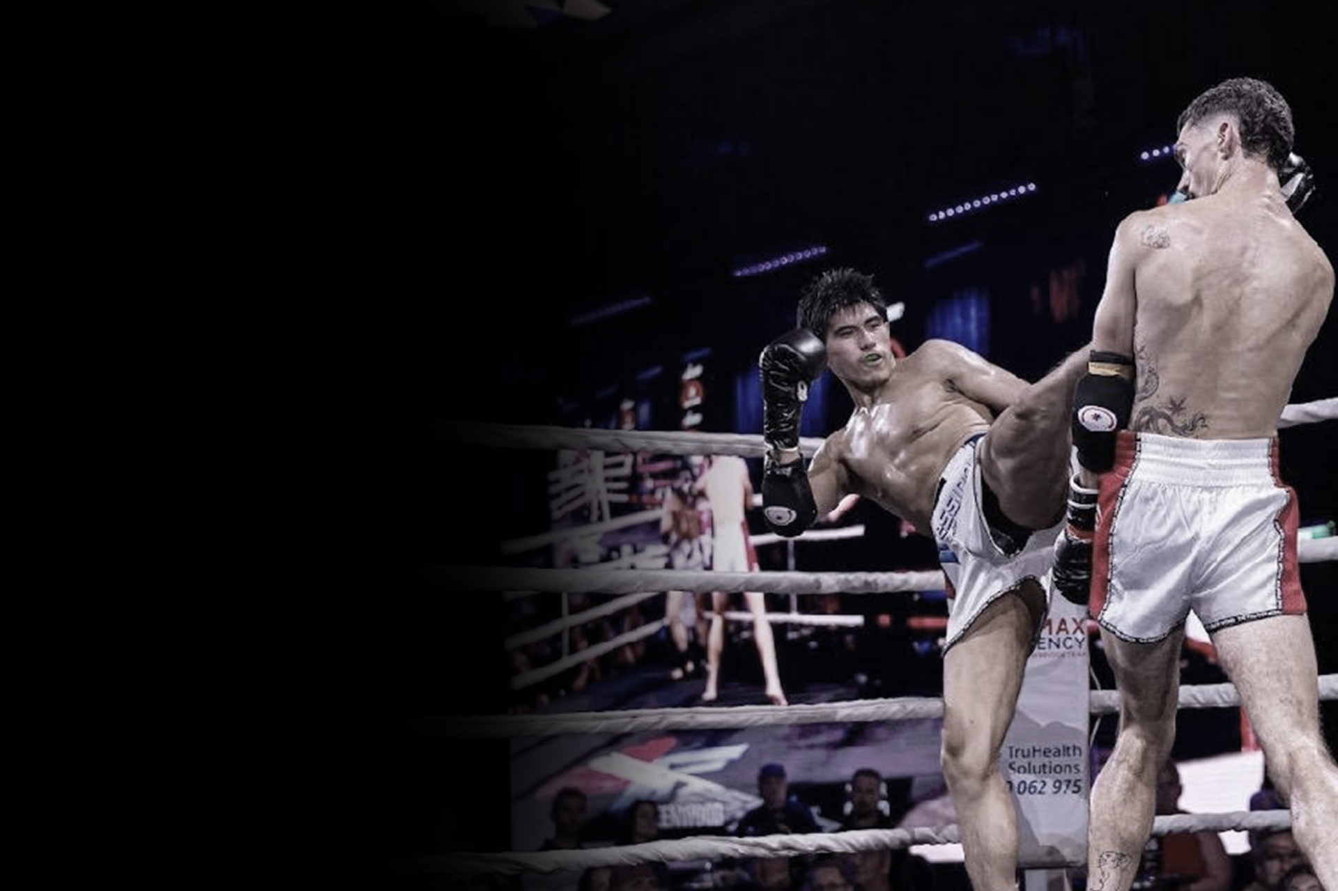 JTA athlete delivering a high kick in competition